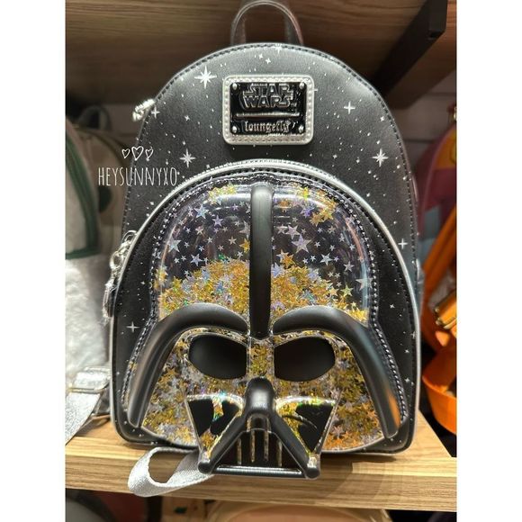 Loungefly Handbags - Loungefly Star Wars Darth Vader Helmet Confetti Mini Backpack